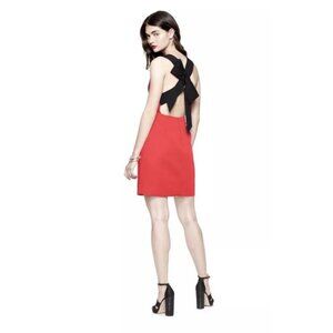 Kate Spade Bow Back Dress Lollipop Red Black Size 12 Holiday Christmas Party
